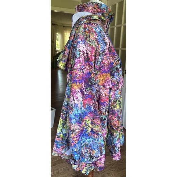 Lululemon Seawheeze Horizon Cape Jacket L/XL Multicolor Hooded Rain Poncho Rare - Picture 10 of 11